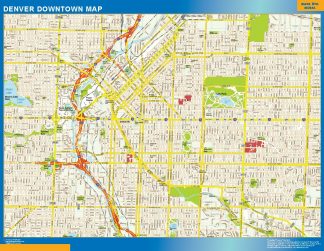 Biggest Denver downtown map