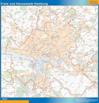 Biggest Freie und Hansestadt Hamburg map