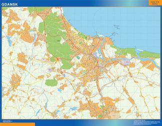 Biggest Gdansk map Poland
