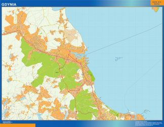 Biggest Gdynia map Poland