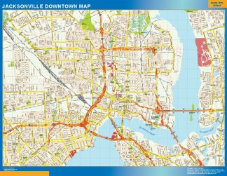 Biggest Jacksonville downtown map