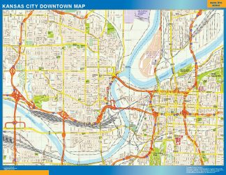 Biggest Kansas City downtown map