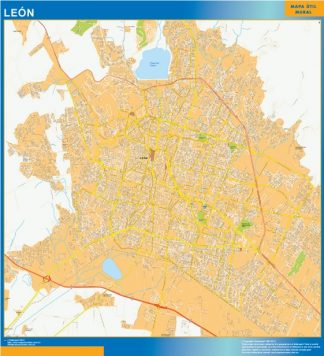 Biggest Leon Centro map Mexico
