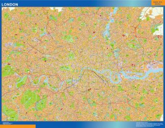 Biggest London laminated map