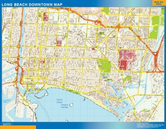 Biggest Long Beach downtown map
