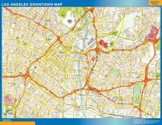 Biggest Los Angeles downtown map