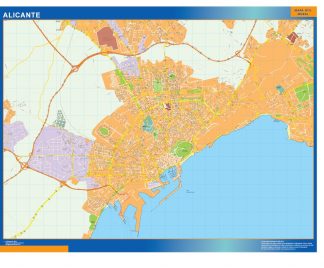 Biggest Map of Alicante Spain
