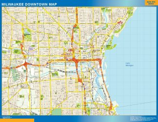 Biggest Milwaukee downtown map