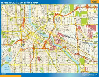 Biggest Minneapolis downtown map