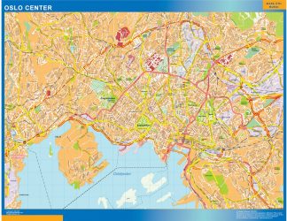 Biggest Oslo downtown map