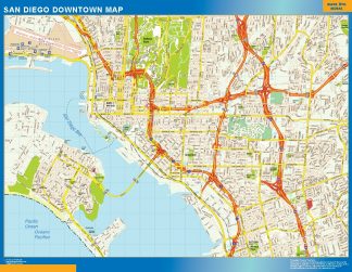 Biggest San Diego downtown map