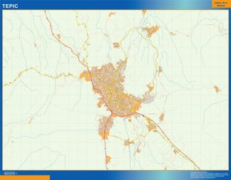 Biggest Tepic map Mexico