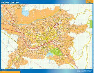 Biggest Tirane downtown map