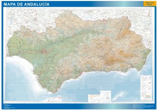 Biggest map of Andalucia relief